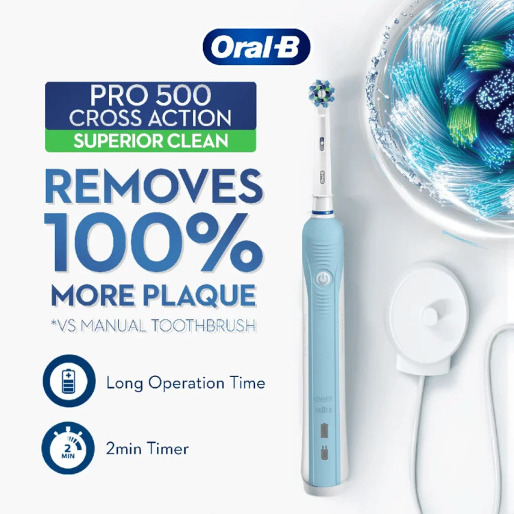 مسواک برقی اورال بی مدل ORAL B Cross Action PRO 500
